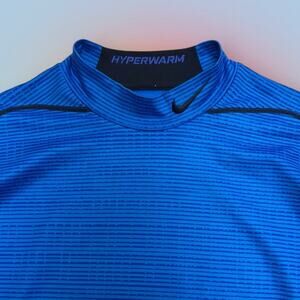 NIKE PRO COMBAT Men’s XL Blue Long Sleeve HYPERWARM Compression Shirt